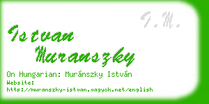 istvan muranszky business card